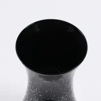 Ваза «Крапле», h=26 см, стекло, чёрная