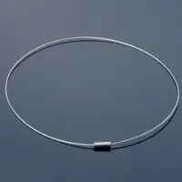 Основа для колье (чокер) с замком, 1 мм, цвет стальной, 45 см