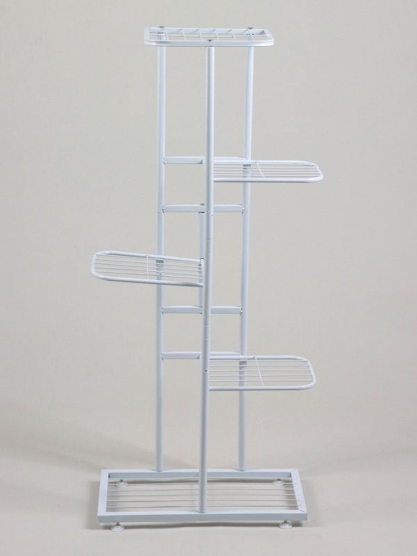 Подставка для цветов Greengo, 5 полок, 44 × 22 × 95 см, напольная, металл, белая Подставка для цветов Greengo, 5 полок, 44 × 22 × 95 см, напольная, металл, белая