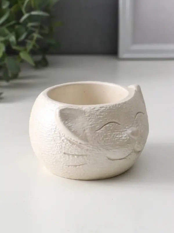 Подсвечник «Кот», 6×9.5×10 см, перламутр