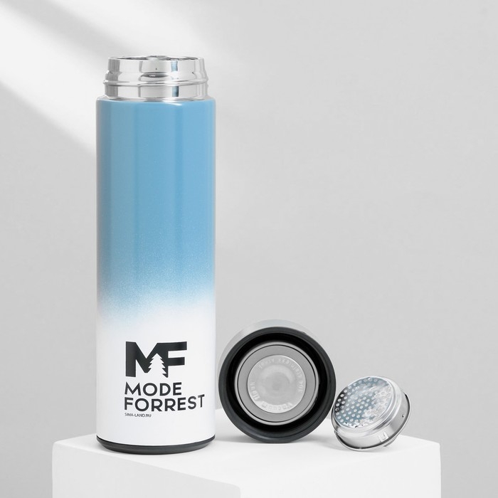 Термос с индикатором температуры Mode Forrest, 500 мл градиент синий, сохраняет тепло 8-10 ч