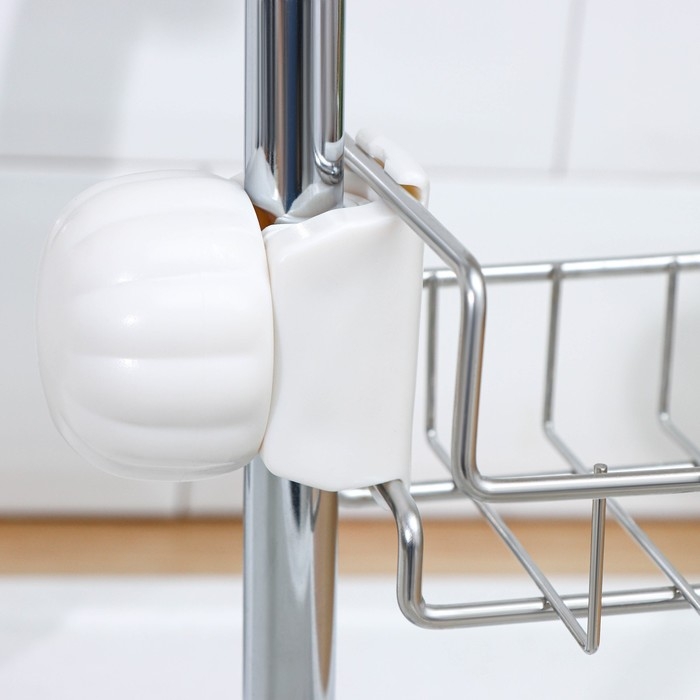 Подставка для губок на кран, 17×10×3,5 см, цвет хром Подставка для губок на кран, 17×10×3,5 см, цвет хром