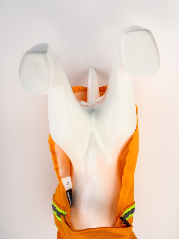 Куртка для собак с подкладом, размер M  (ДС 30, ОГ 41 см, вес 4-6 кг), оранжевая