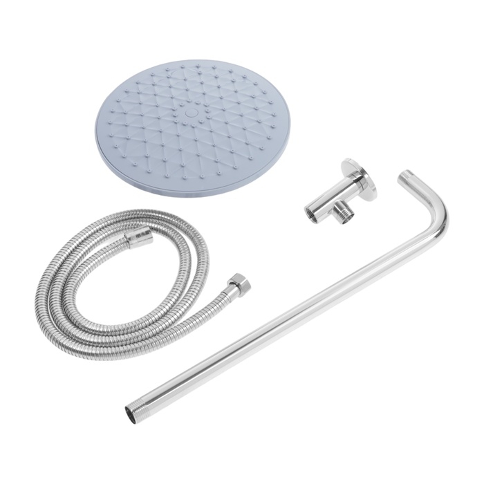 Душевая система ZEIN Z1011, верхняя душевая лейка, гибкий шланг, нержавеющая сталь, хром Душевая система ZEIN Z1011, верхняя душевая лейка, гибкий шланг, нержавеющая сталь, хром