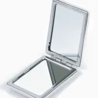 Зеркало складное &laquo;Блеск&raquo;, 6.3&times;8.7&times;1.8 см, цвет серебристый