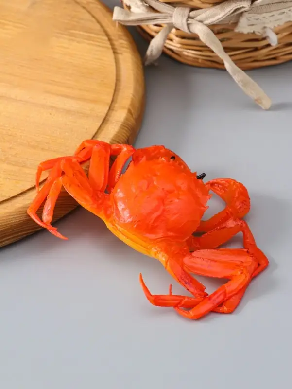 Муляж "Краб" 11х15 см, оранжево-красный