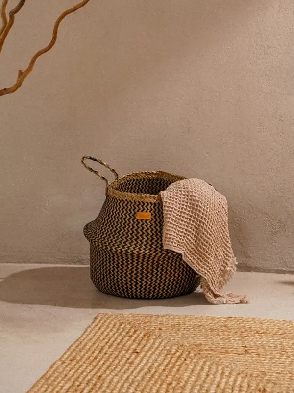 Корзина для белья плетеная круглая SL Home &laquo;Сорренто&raquo;, камыш, 35&times;45 см