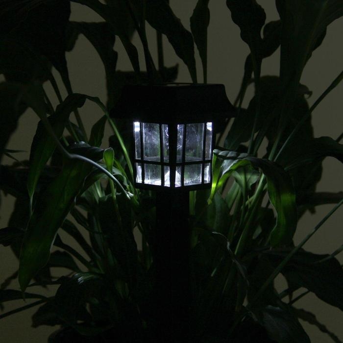 Садовый светильник на солнечной батарее «Фонарик», 7 × 32 ×7 см, 1 LED, свечение белое Садовый светильник на солнечной батарее «Фонарик», 7 × 32 ×7 см, 1 LED, свечение белое