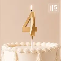 Свеча для торта, цифра &laquo;4&raquo;, 11.5&times;2.3 см