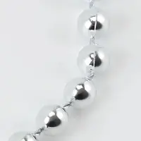 Бусы на нитях, 4 мм, 9&plusmn;1 м, цвет серебряный