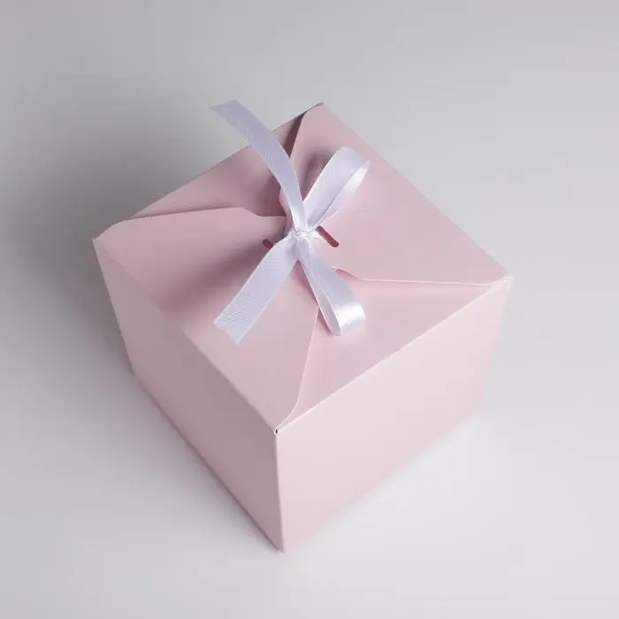 Коробка подарочная складная, упаковка, «Розовая», 12 х 12 х 12 см Коробка подарочная складная, упаковка, «Розовая», 12 х 12 х 12 см