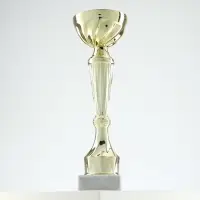Кубок 151С, наградная фигура, золото, подставка камень, 22 см