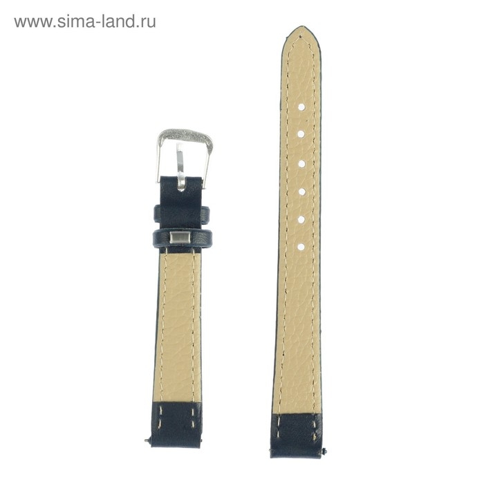 Ремешок для часов Ремешок для часов "Соломон", 12 мм, натуральная кожа, l-20 см, темно-синий