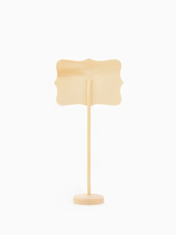 Меловой ценник «На ножке» 8.4×6×18, вытянутые углы, (фасовка 10 шт.), чёрный