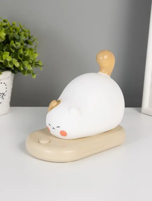 Ночник "Котёнок на коврике" LED 3Вт 5V USB АКБ 9х15х13,2 см