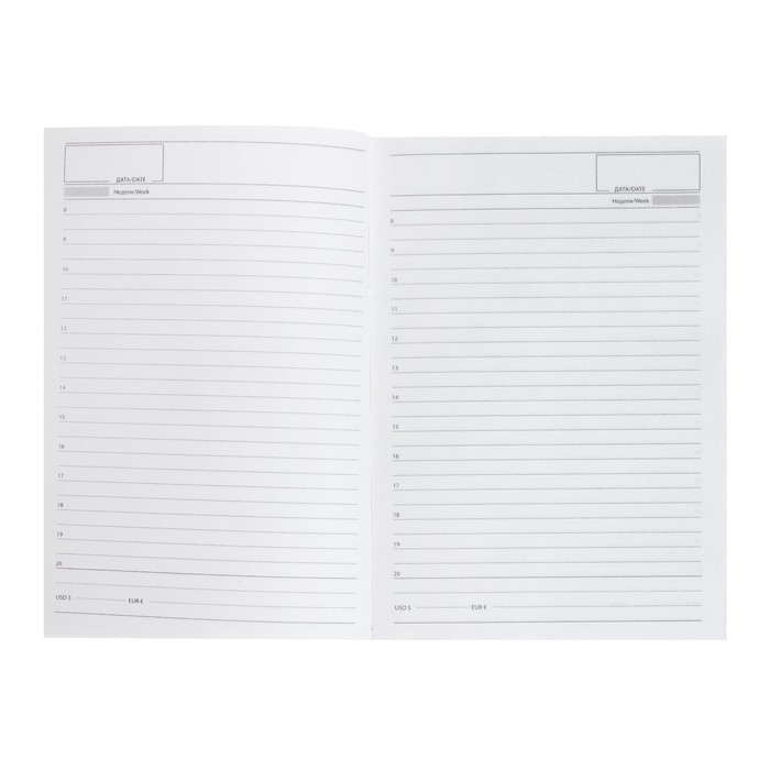 Ежедневник недатированный А5, 128 листов Ежедневник недатированный А5, 128 листов "ГЕРБ РФ", твёрдая обложка, глянцевая ламинация, сине-красный