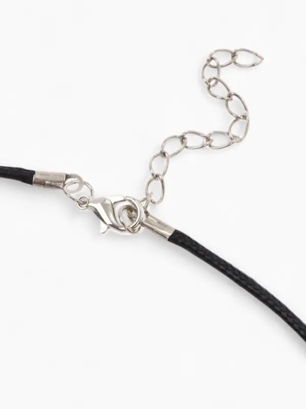 Кулон на шнурке &laquo;Дельфины&raquo;, цвет чернёное серебро на чёрном шнурке, 45 см