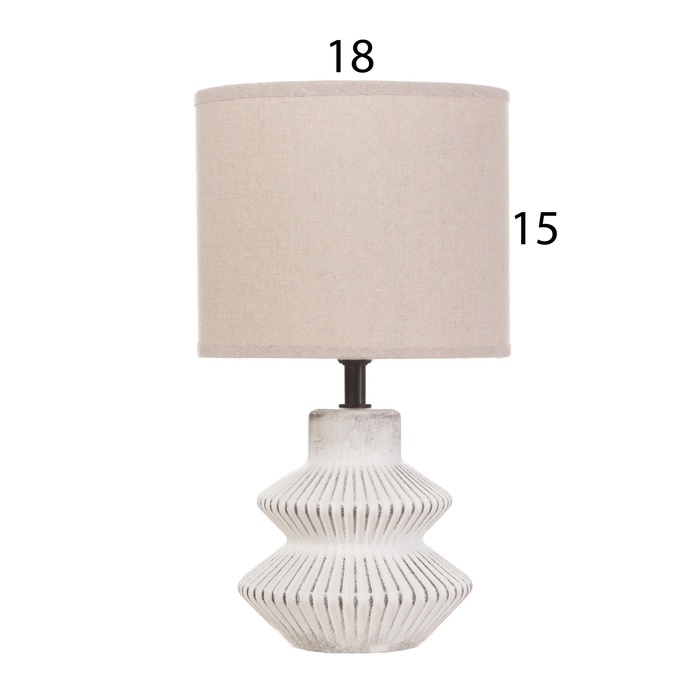 Лампа настольная Лампа настольная "Крим" 1х40Вт Е14 белый/серый 18х18х29см