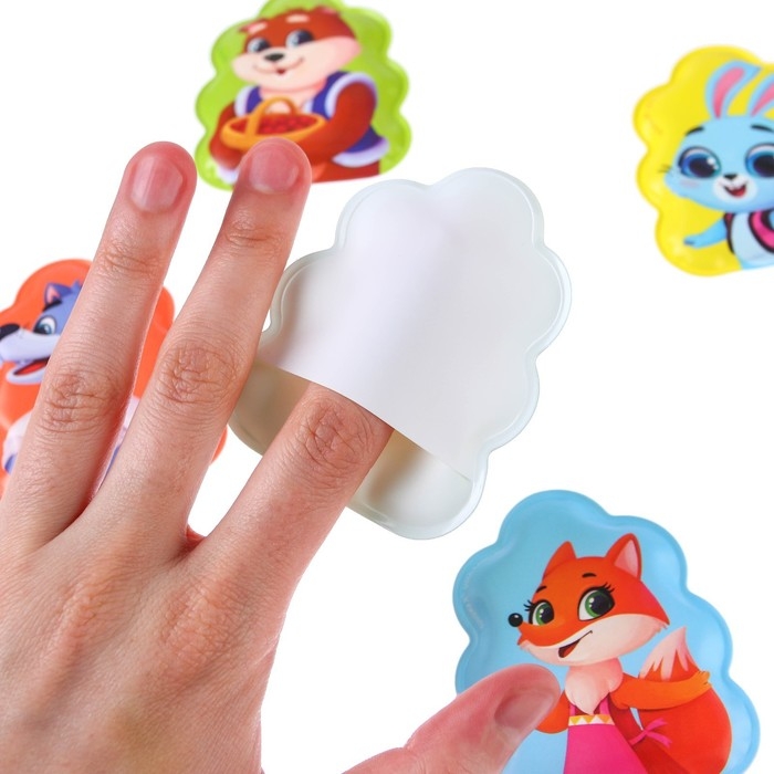 Игрушки для ванны по мотивам сказки «Колобок» книжка и пальчиковый театр, Крошка Я Игрушки для ванны по мотивам сказки «Колобок» книжка и пальчиковый театр, Крошка Я