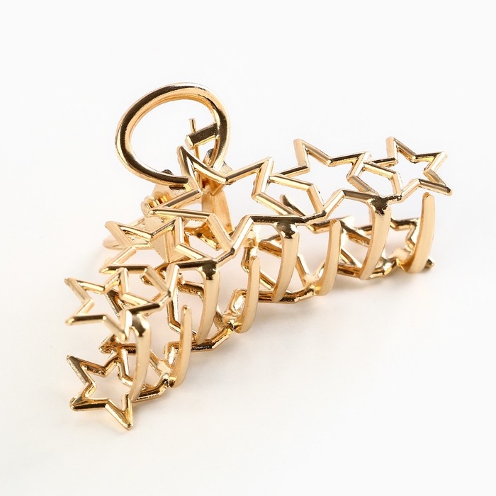 Краб для волос со звёздами «Сияй», 7 х 2.5 х 2 см Краб для волос со звёздами «Сияй», 7 х 2.5 х 2 см