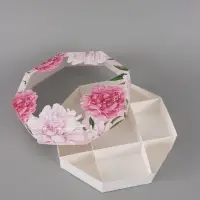 Коробка кондитерская складная, упаковка &laquo;Пионы&raquo;, 27&times;27&times;5 см