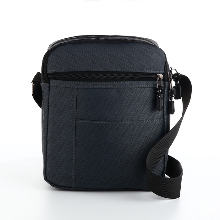 Сумка мужская на молниях, наружный карман, цвет серый Сумка мужская на молниях, наружный карман, цвет серый