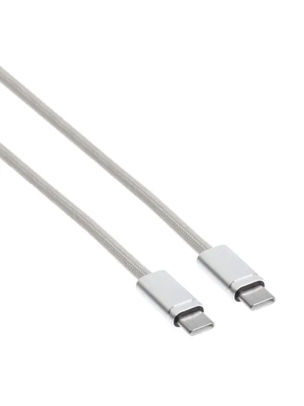 Кабель Type-C-Type-C, 3 А, 1.8 м, TPE, серый