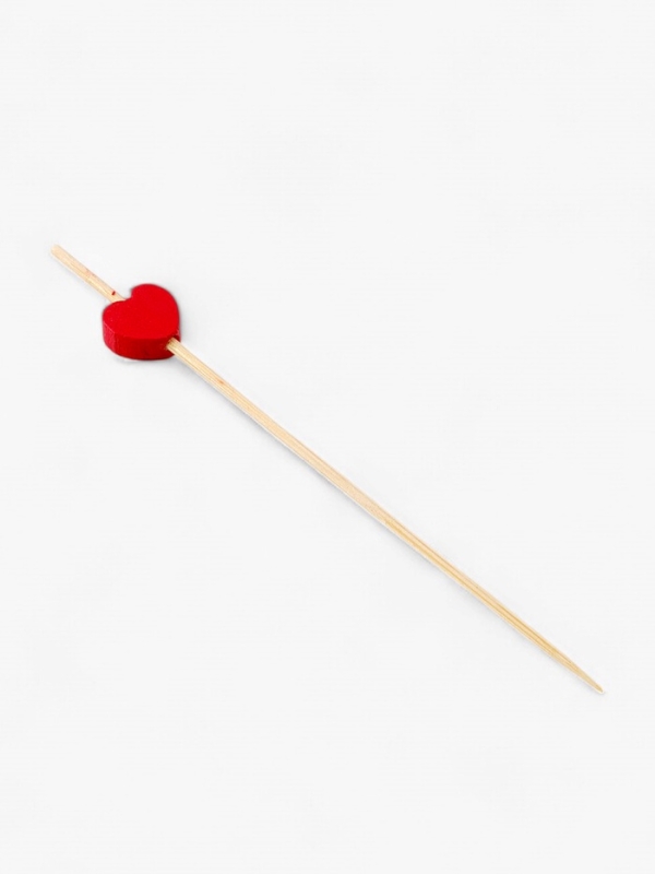 Шпажки для канапе «Сердечки» бамбук, красная, 100 шт. Шпажки для канапе «Сердечки» бамбук, красная, 100 шт.