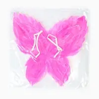 Крылья бабочки из пера, цвет розовый 45*45