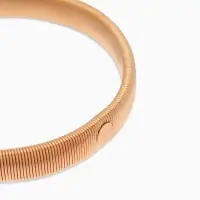 Браслет металл "Пружина" узкий, цвет золото