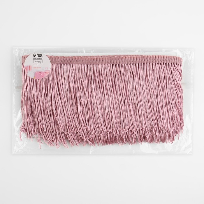 Тесьма декоративная «Бахрома», 10 см, 5 ± 0,5 м, цвет пудровый Тесьма декоративная «Бахрома», 10 см, 5 ± 0,5 м, цвет пудровый