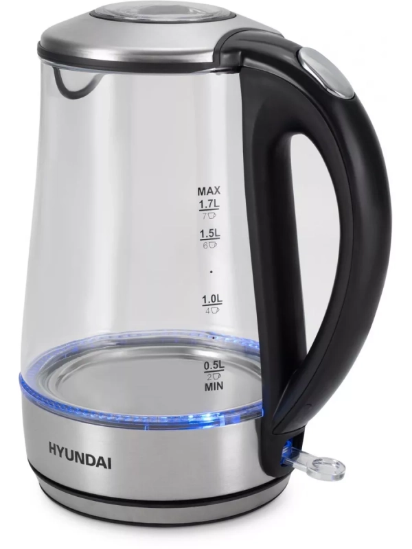 Чайник HYK-G8406 1,7л 2200Вт прозрачный (металл)