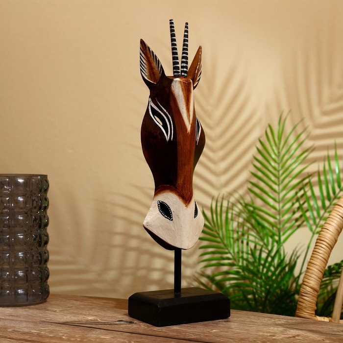 Маска Маска "Зебра" на подставке, албезия 45 см