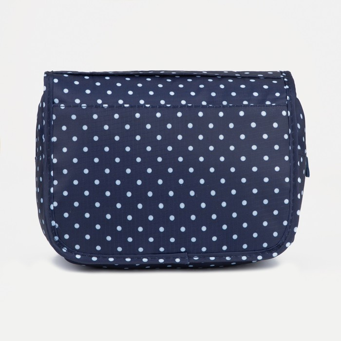 Косметичка-несессер на молнии, с крючком, цвет синий