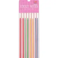 Блок-закладка с липким краем, 8 блоков по 20 штук, флуоресцентная полоска, 140&times;6 мм