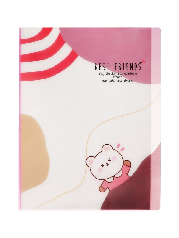 Папка формат А4 с 30 прозрачными файлами МИКС Зверята Папка формат А4 с 30 прозрачными файлами МИКС Зверята