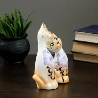 Набор фигурок керамика &laquo;Love Коты ушастые&raquo;, 2 шт., в цветочек, 13&times;6&times;17 см