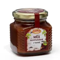 Мед натуральный с чагой, 300 г, стекло Мед натуральный с чагой, 300 г, стекло