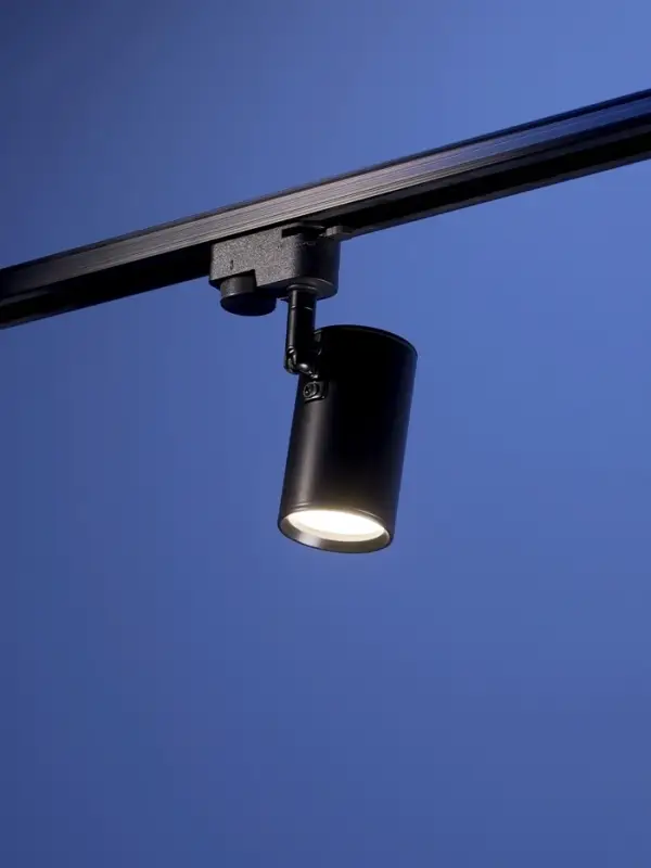 Трековый светильник Luazon Lighting под лампу Gu10, цилиндрический, чёрный