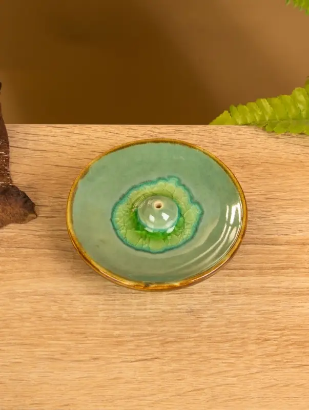 Подставка под благовония «Тарелочка», 9×9×2 см, керамика, МИКС