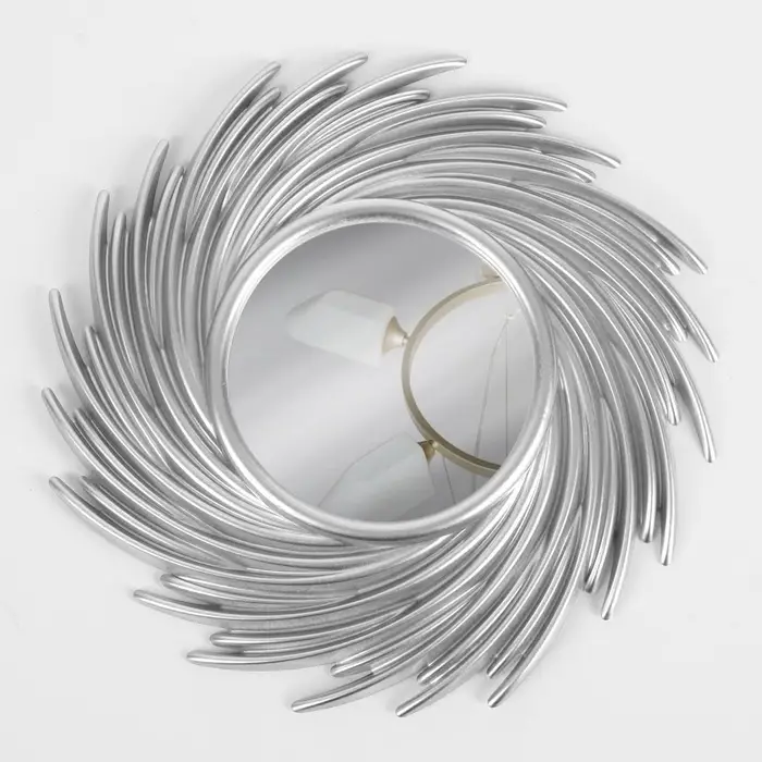 Зеркало настенное Sunshine, d зеркальной поверхности 11 см, серебристое