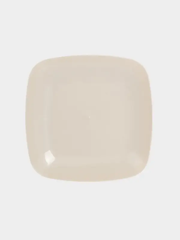 Тарелка Альтернатива &laquo;Квадро&raquo;, 22&times;22 см, пластик, белая, бежевая