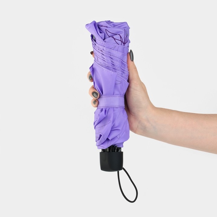 Зонт женский механический «Веточки», 8 спиц, d=95, цвет сиреневый Зонт женский механический «Веточки», 8 спиц, d=95, цвет сиреневый