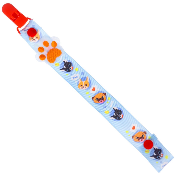 Держатель для соски - пустышки «ТРЕНД. Пёсики», на ленте