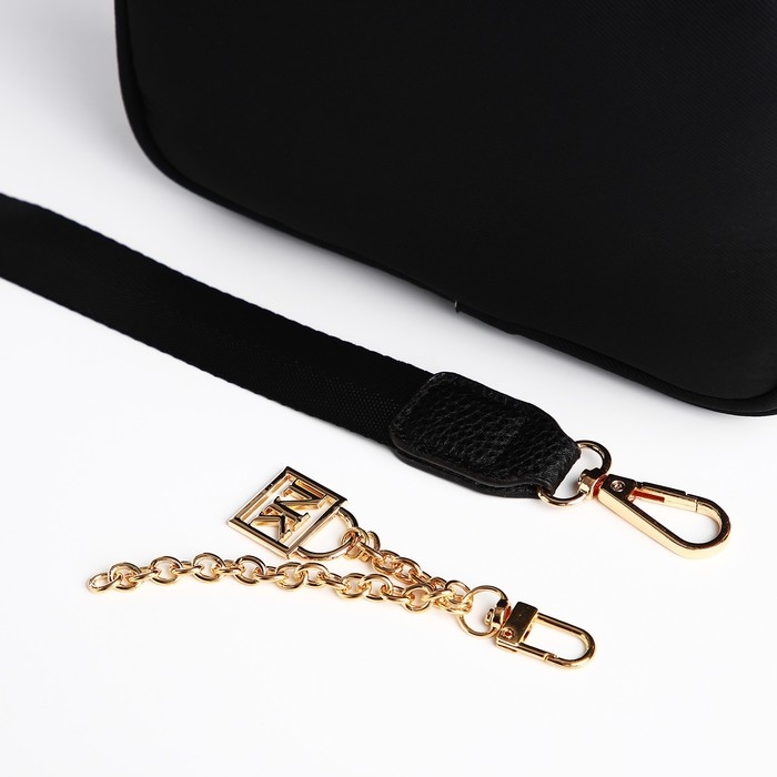 Сумка женская текстильная NK классика, 19х14х6 см, чёрный цвет