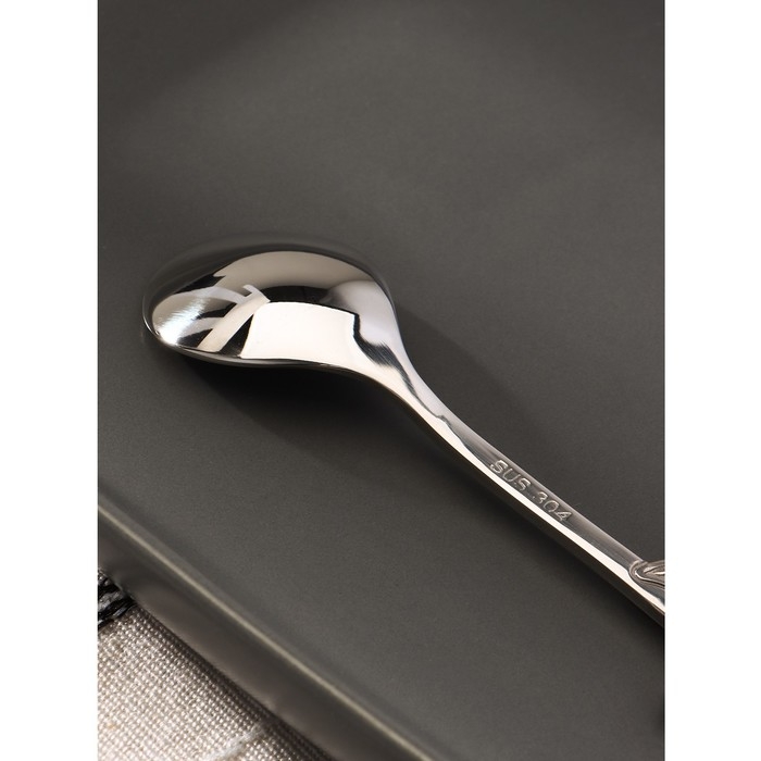 Ложка десертная из нержавеющей стали Magistro &laquo;Русалочка&raquo;, длина 16 см, цвет серебряный