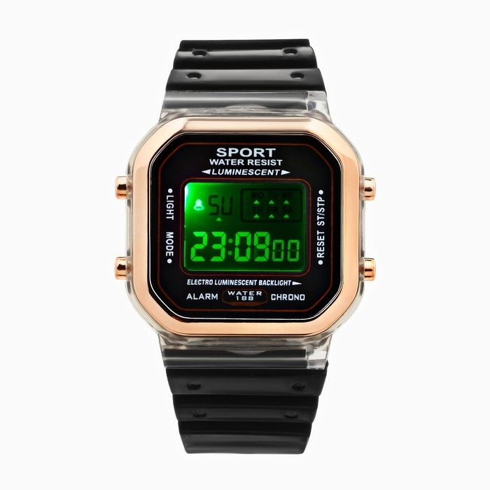 Часы наручные электронные, черные Часы наручные электронные, черные