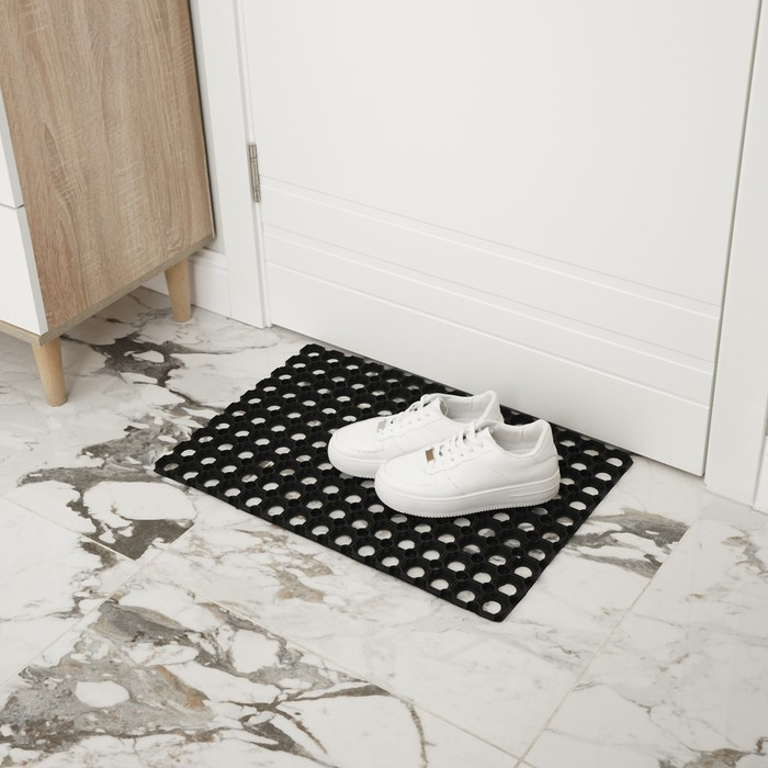 Коврик ячеистый грязесборный, 40×60×1,6 см, цвет чёрный Коврик ячеистый грязесборный, 40×60×1,6 см, цвет чёрный