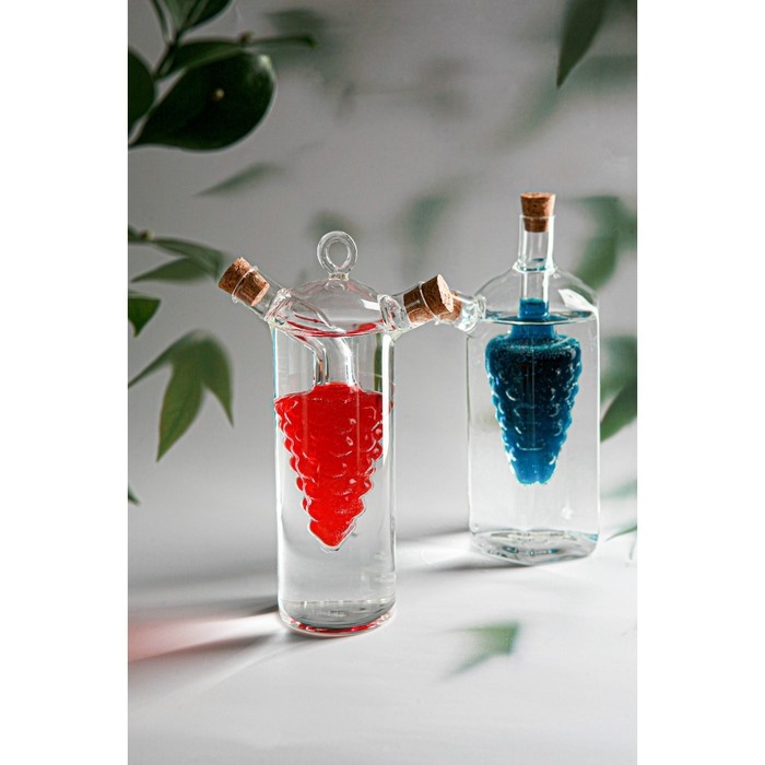 Бутыль стеклянный для соусов и масла 2 в 1 «Фьюжн. Виноград», 300/50 мл, 11×6,5×18 см Бутыль стеклянный для соусов и масла 2 в 1 «Фьюжн. Виноград», 300/50 мл, 11×6,5×18 см