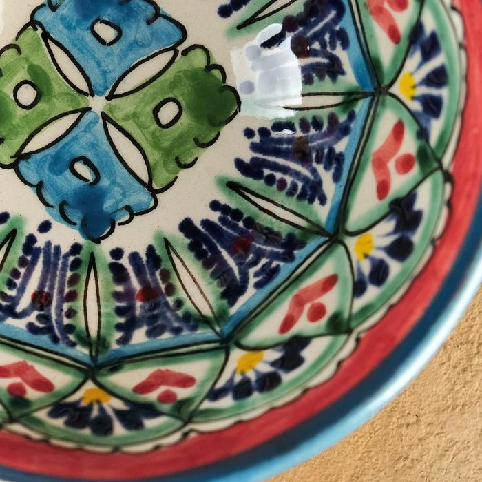 Пиала чайная Риштанская керамика  Пиала чайная Риштанская керамика "Узоры" большая, 11 см, микс